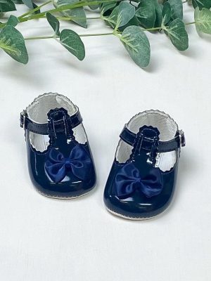 Navy Scallop Bow Pre Walkers