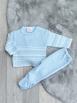 Baby traditional Spanish clothing - Boys Pointelle Knitted Two Piece