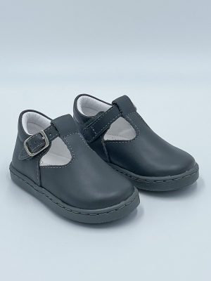 Grey Leather Harlen Shoes