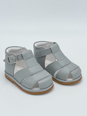 Grey Leather Myles Sandals