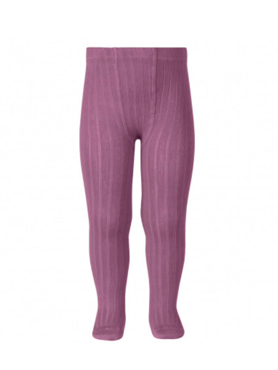 Cassis Wide Ribbed Tights