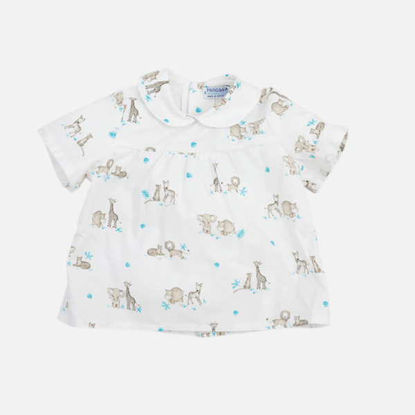 Turquoise Safari Print Shirt